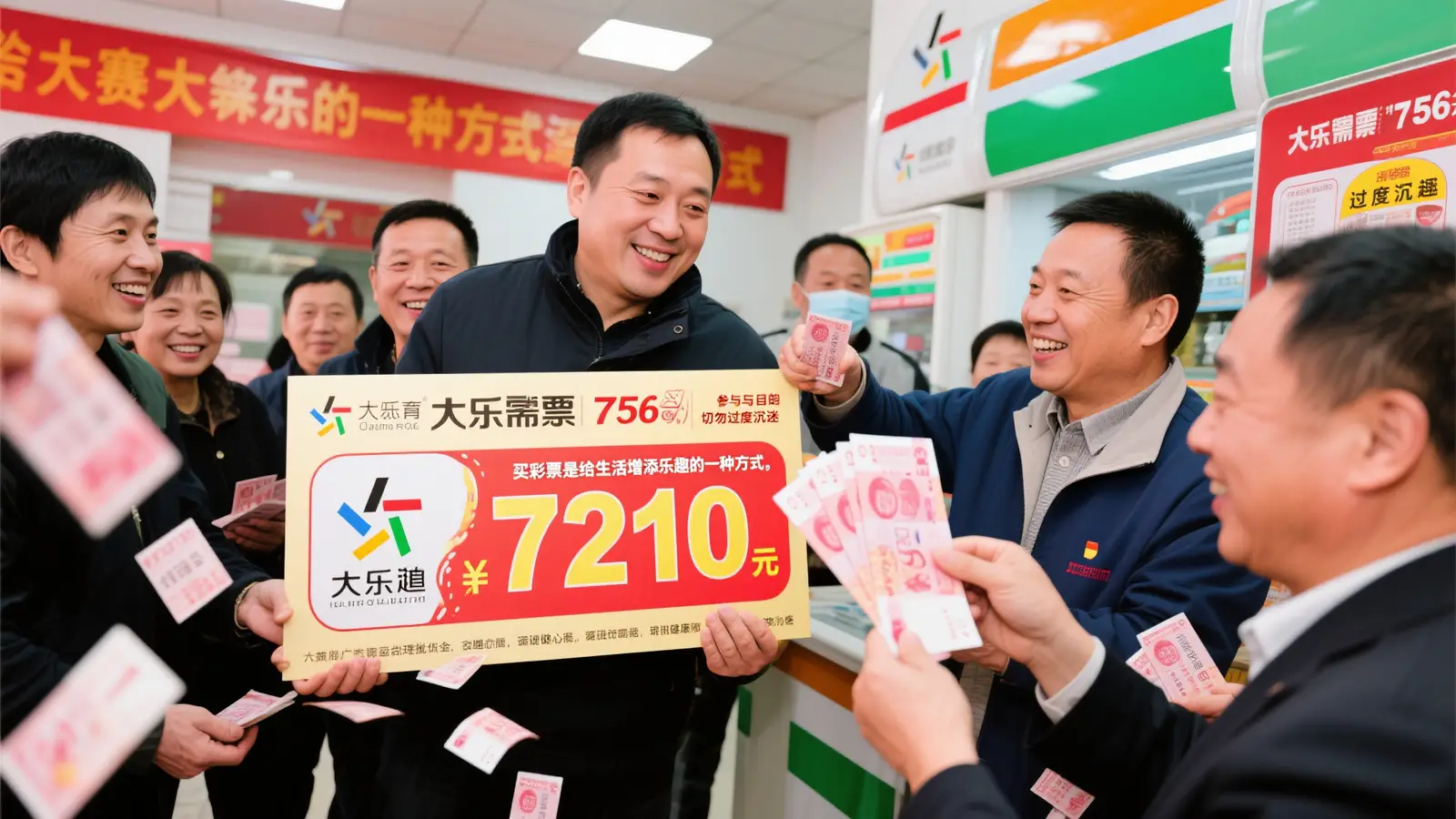 彩民756元复式票擒获大乐透721万 站主暖心陪同领奖