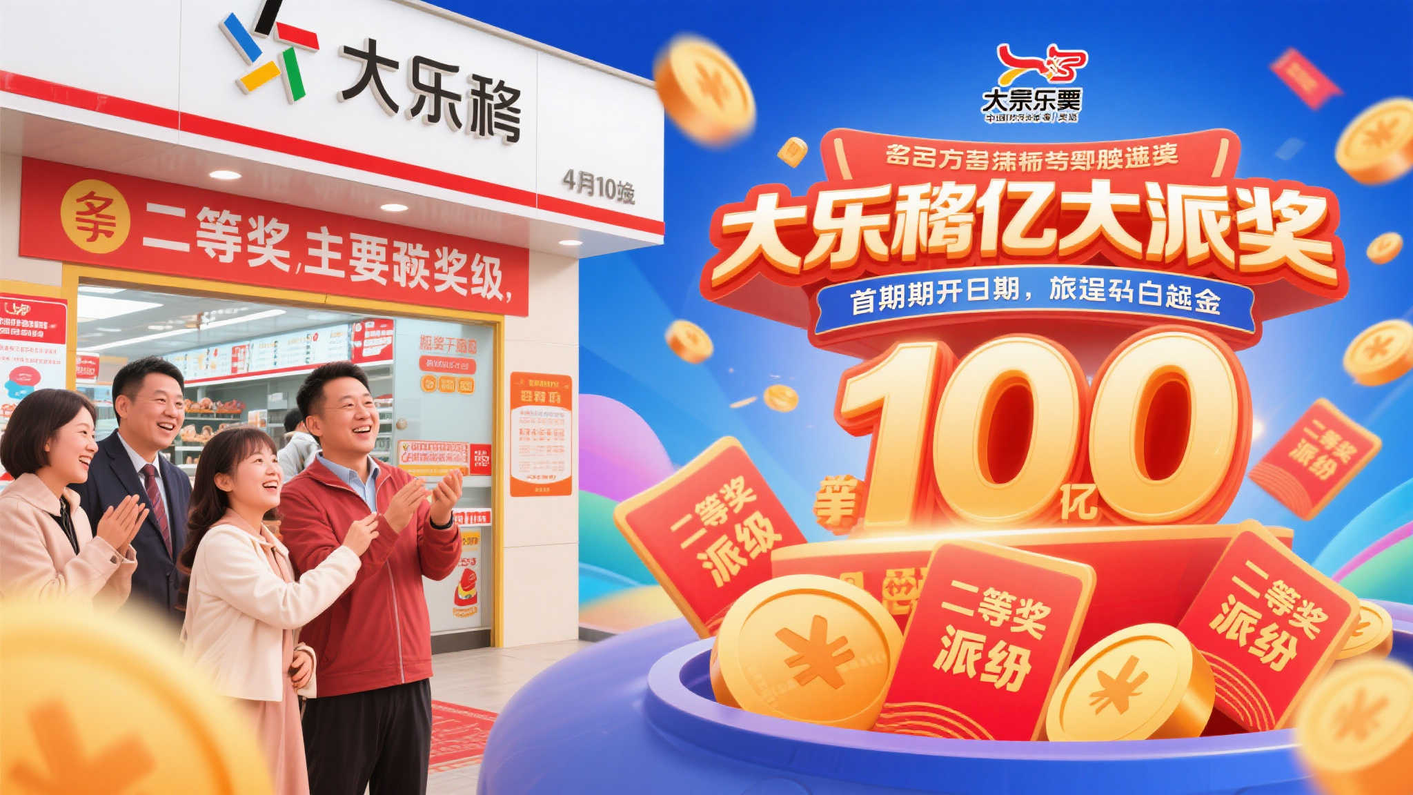 大乐透10亿巨额派奖即将启动，首期4月10日晚揭晓！